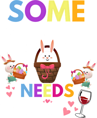 Some Bunny Needs Wine Rabbit Basket Stuffer Happy Easter Day Gift Coaster