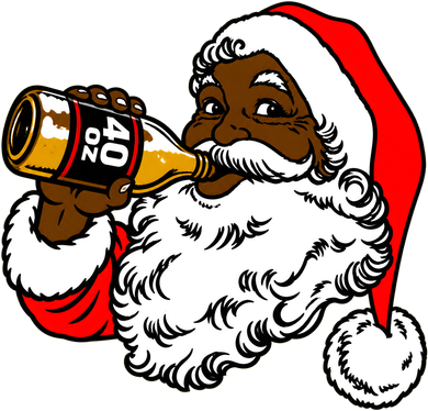 Santa Claus 40oz Holiday Drinking Humor Women's T-Shirt