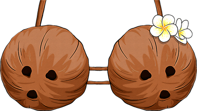 Summer Coconut Bra Halloween Hawaii Kids T-Shirt