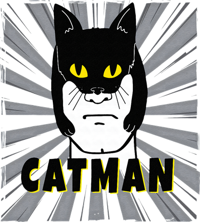 Superhero CatMan Funny Cat Dad Cat Lovers Women's Sweatshirt
