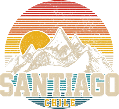 Santiago Chile Vintage Mountains Retro Souvenir Gift Toddler T-Shirt