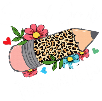Second Grade Teacher Leopard Pencil 2nd Grade Teacher Women's Sweatshirt