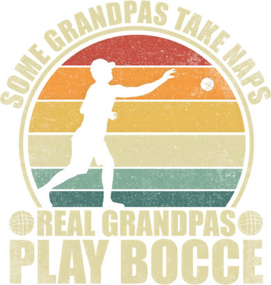 Some Grandpas Take Naps Real Grandpas Play Bocce Ball Baby Bodysuit