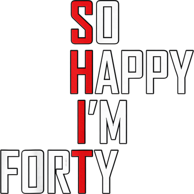 So Happy I'm Forty Funny 40th Birthday 40 Year Old Gag Gift Coaster