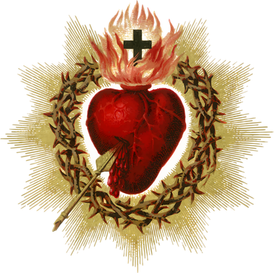 Sacred Heart Of Jesus Christ Catholic Blessing Vintage Art Gift Women's Sweatshirt