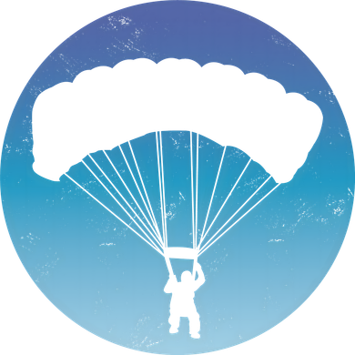 Skydiving Hobby Silhouette Ceramic Ornament