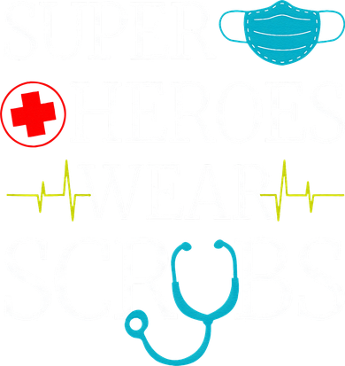 Super Heroes Wear Scrubs Nursing Cute Medical Nurse Women's T-Shirt