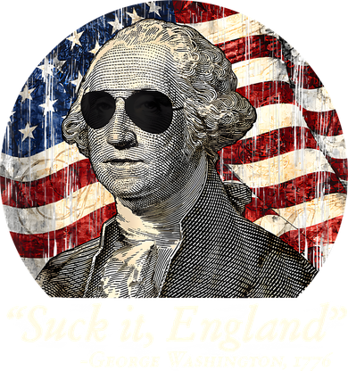 Suck It England Funny 4th Of July George Washington 1776 Toddler Long Sleeve