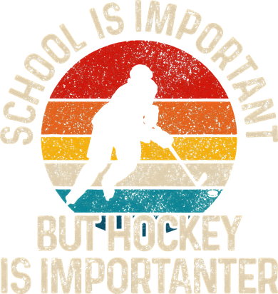 School Is Important But Hockey Is Importanter Funny Gist Kids Sweatshirt