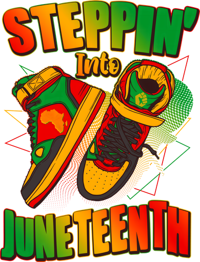 Steppin Into Juneteenth Sneaker Gym Shoes Celebrate Juneteenth Toddler T-Shirt