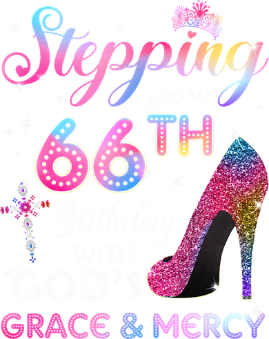Stepping Into My 66th Birthday Gift Women 66 Years Old Pumps Kids T-Shirt