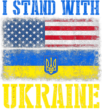 Support I Stand With Ukraine American Ukrainian Flag Funny Gift Tank Top