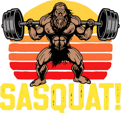 Sasquat! Leg Day Weightlifting Bigfoot Squat Funny Gym Kids Sweatshirt