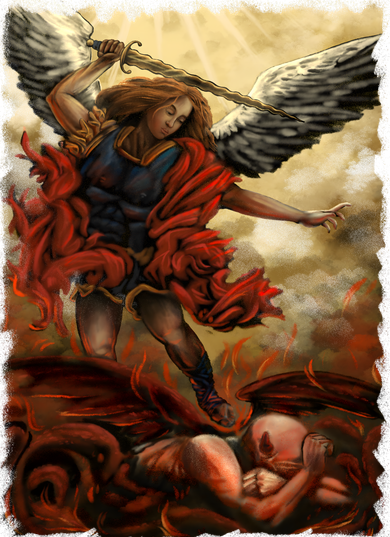 Saint Michael ArchAngel Painting Women's Hoodie
