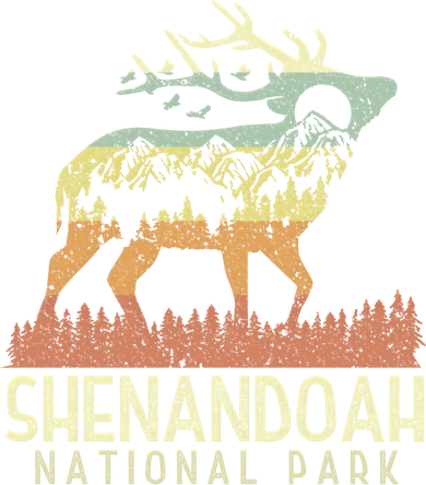 Shenandoah National Park Retro Vintage Mountain Elk Gift Women's Long Sleeve Shirt