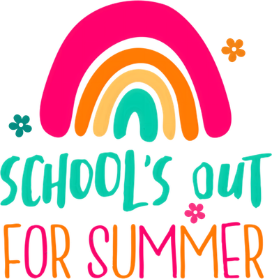Schools Out For Summer Cute Rainbow Women's Sweatshirt