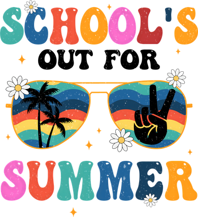 Schools Out For Summer Hippie Retro Kids Sweatshirt
