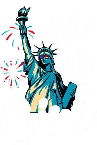 Statue of Liberty Get It American Flag 4th of July Women's Tank Top