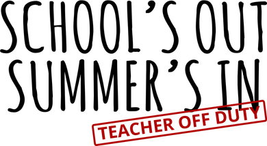 Schools Out Summers In Teacher Off Duty Kids T-Shirt