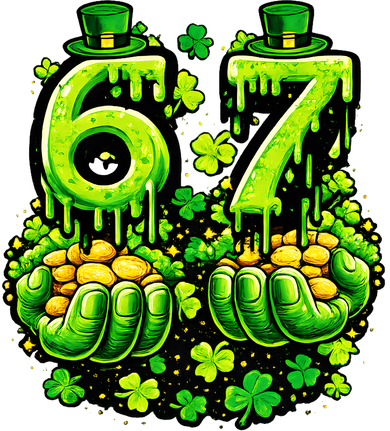 St Patricks Day 67 Six Seven 6-7 Magnet