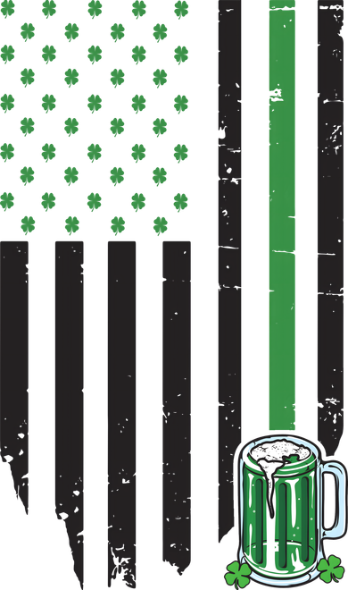 St Patrick's Day Beer American Flag Kids T-Shirt