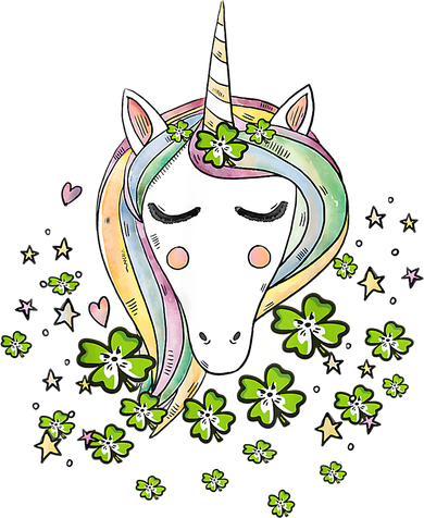 St Patricks Day Shamrock Unicorn Girls Irish Cool Green Kids Mousepad