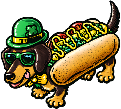 St Patricks Day Chicago Irish Dog Funny Cute Women's Long Sleeve Shirt