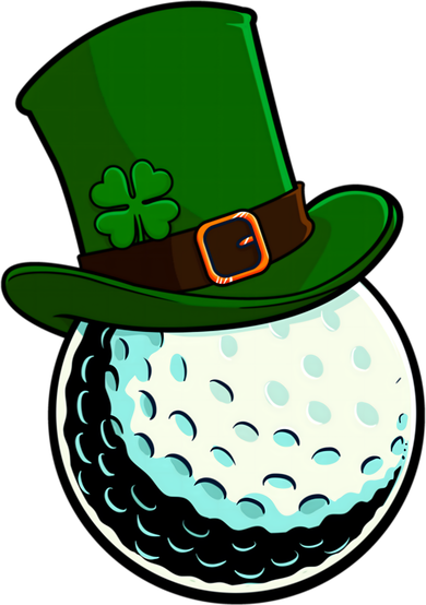 St Patricks Day Golf Lucky Leprechaun Shamrock Clovers Gift Coaster