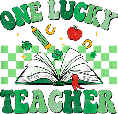 St Patricks Day Teacher Shirt One Lucky Teacher Shamrock Tank Top