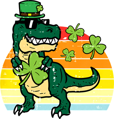 St Patricks Day Dino Saint Paddys Pattys Trex Women's Sweatshirt
