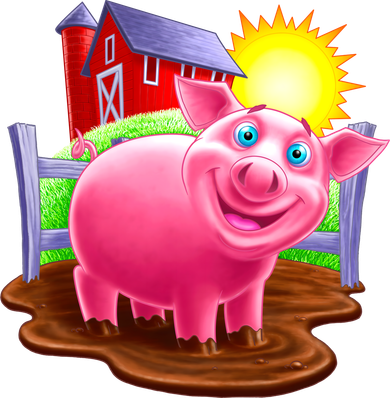 Smiling Pig Farm Button