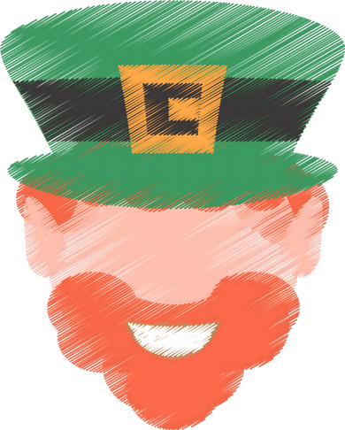 St Patrick Leprechaun Head Ornament