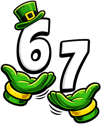 Six Seven 67 St Patricks Day 6 7 Shamrock Meme Coaster