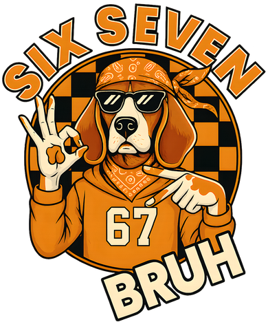 Six Seven 67 Dog 6-7 College Football Backpack