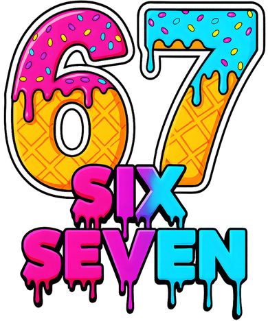 Six Seven Ice Cream Drip Gen Alpha Slang 6-7 Meme Tote Bag