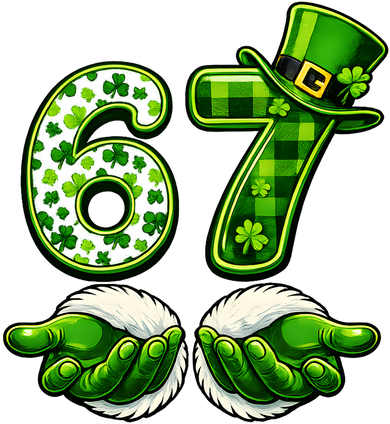 Six Seven Meme 67 St Patricks Day Shamrock Irish Clover Coaster