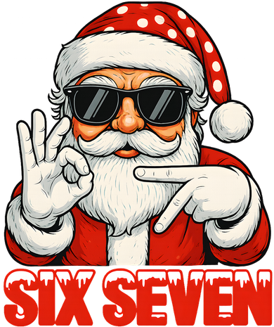 Six Seven Meme Christmas Cool Santa Saying 6-7 Coaster