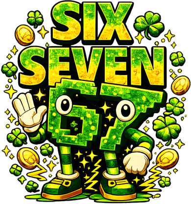 Six Seven Meme 67 St Patricks Day Lucky 6-7 Shamrock Women's Sweatshirt