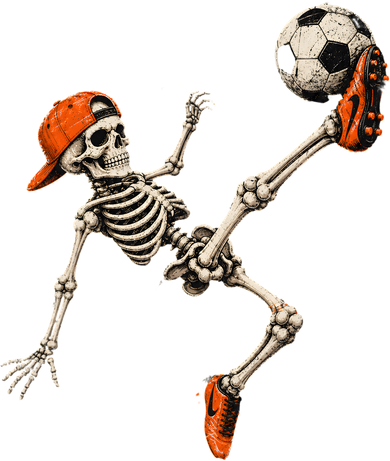 Skeleton Soccer Player Spooky Halloween Kids T-Shirt