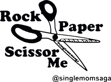 Sam Sparkswood Rock Paper Scissor Me Singlemomsaga Women's V-Neck T-Shirt