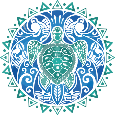 Sea Turtle Tribal Hawaiian Hawaii Turtles Lover Gift Button