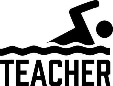 Swimming Teacher Trainer Swimmer Instructor Coach Button