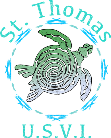 St. Thomas Vintage Tribal Turtle Button