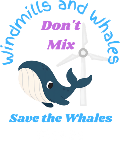 Save The Whales From Windmills In The Sea And Ocean Design Gift Doggie Tank