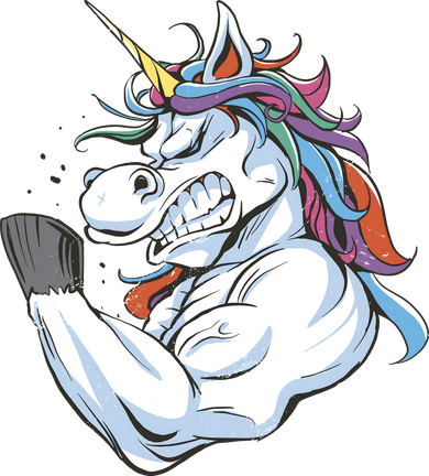 Strong Unicorn Creature Mousepad