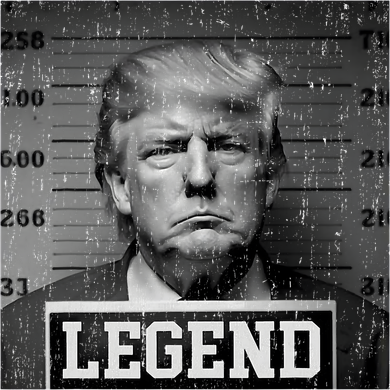 Trump 2024 Mugshot President Legend Kids T-Shirt