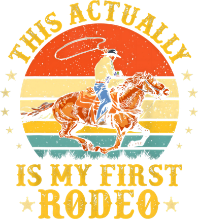 This Actually Is My First Rodeo Country Life Howdy Vintage Baby Bodysuit