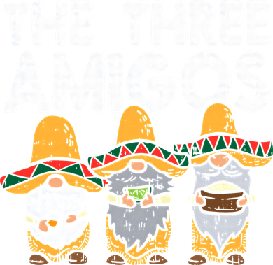 Three Amigos Mexican Gnomes Cute Cinco De Mayo Fiesta Garden Women's Tank Top