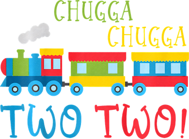 Train Birthday 2nd Choo Choo I'm Two 2 Year Old Kids T-Shirt