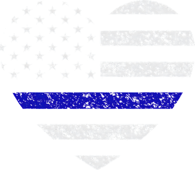 Thin Blue Line American Flag Heart Police Toddler Hoodie